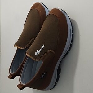 Brown Slip-On Comfort Loafers
